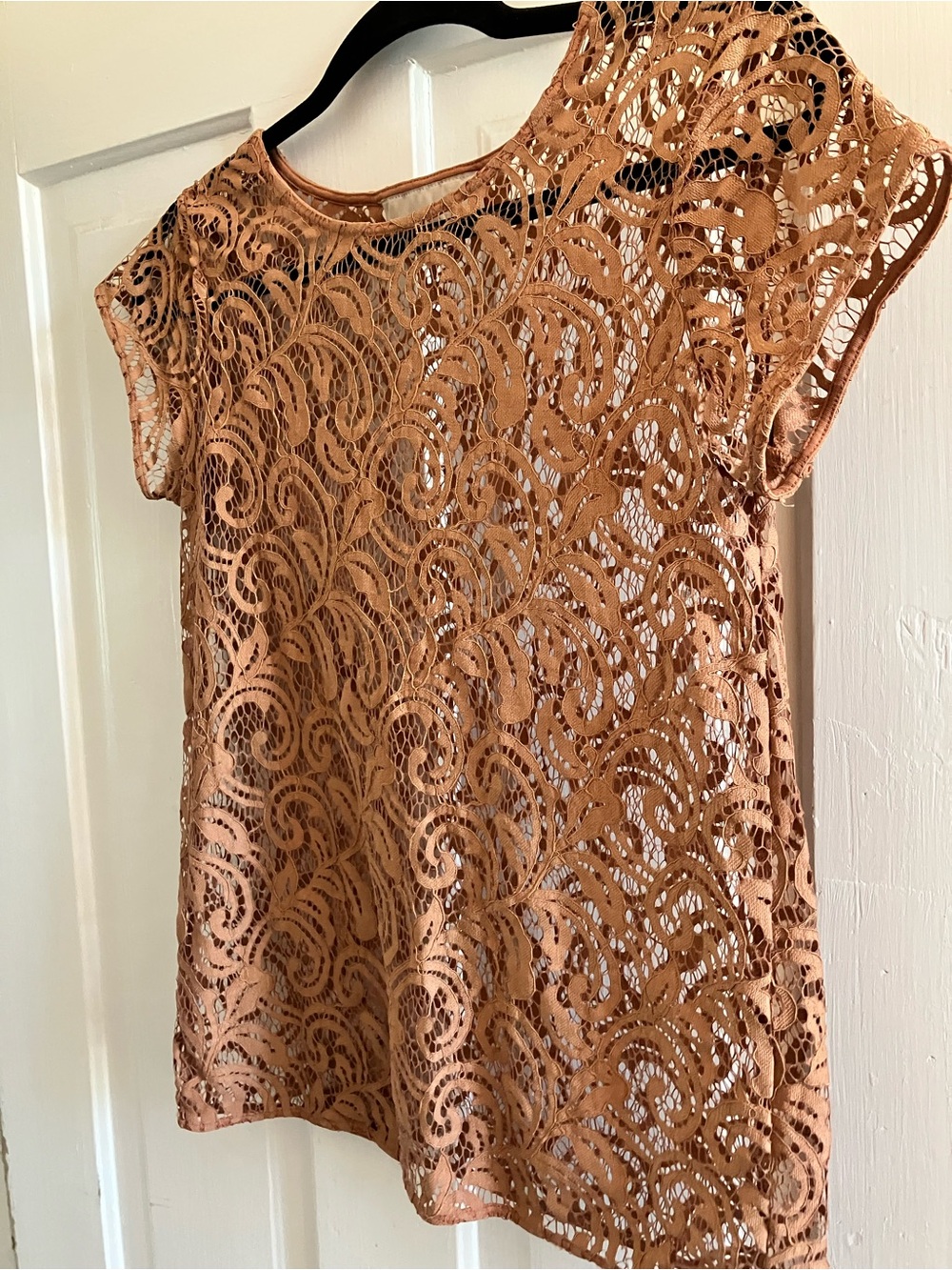 Lace Overlay shirt